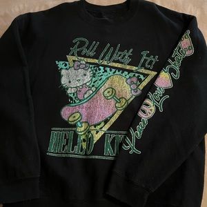 Hello Kitty “Roll with it” black sweatshirt size large
